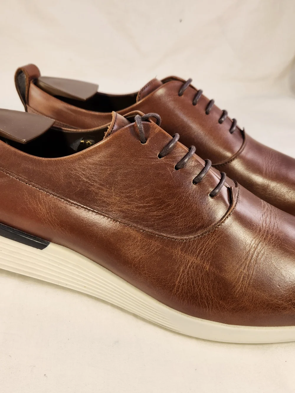 MINT WOLF & SHEPHERD  WSXSN BROWN LEATHER SNEAKERS SHOES MEN SIZE 8.5 M